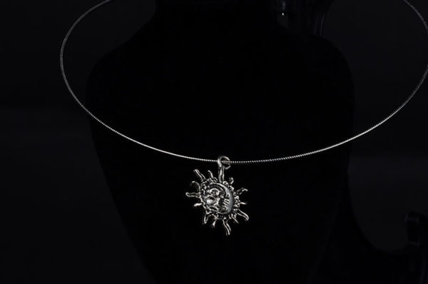 Sun & Moon Round Silver Necklace - Wiccan Online Shop