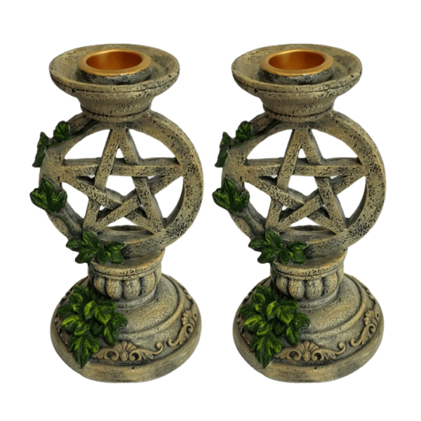 Pentacle Candle Holder - Brown - Wiccan Online Shop