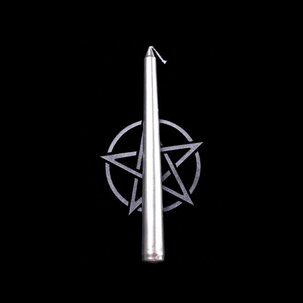 Silver Candle Thick - Wiccan Online Shop